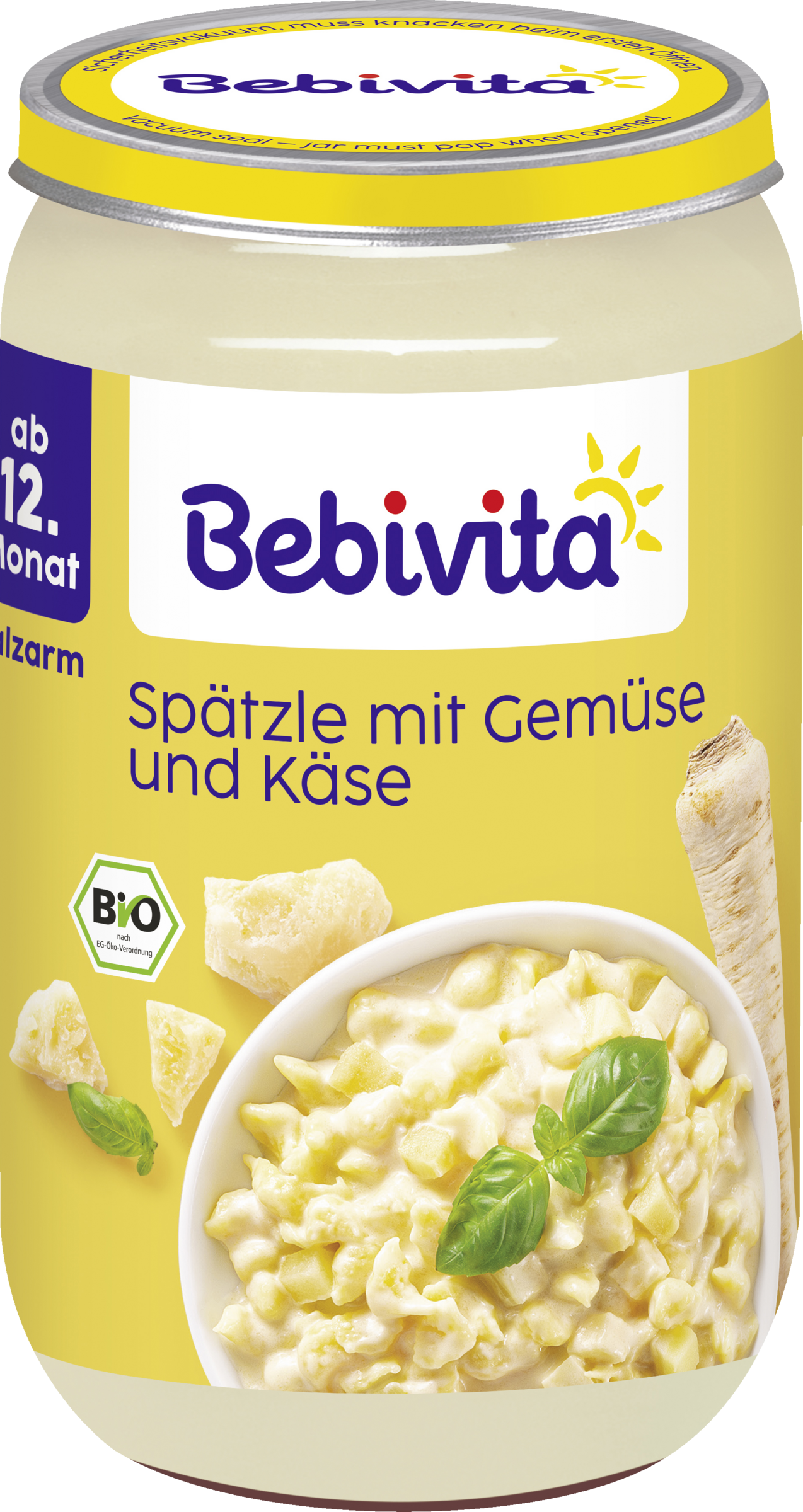 Bebivita Bio Spätzle mit Gemüse und Käse ab 12. Monat