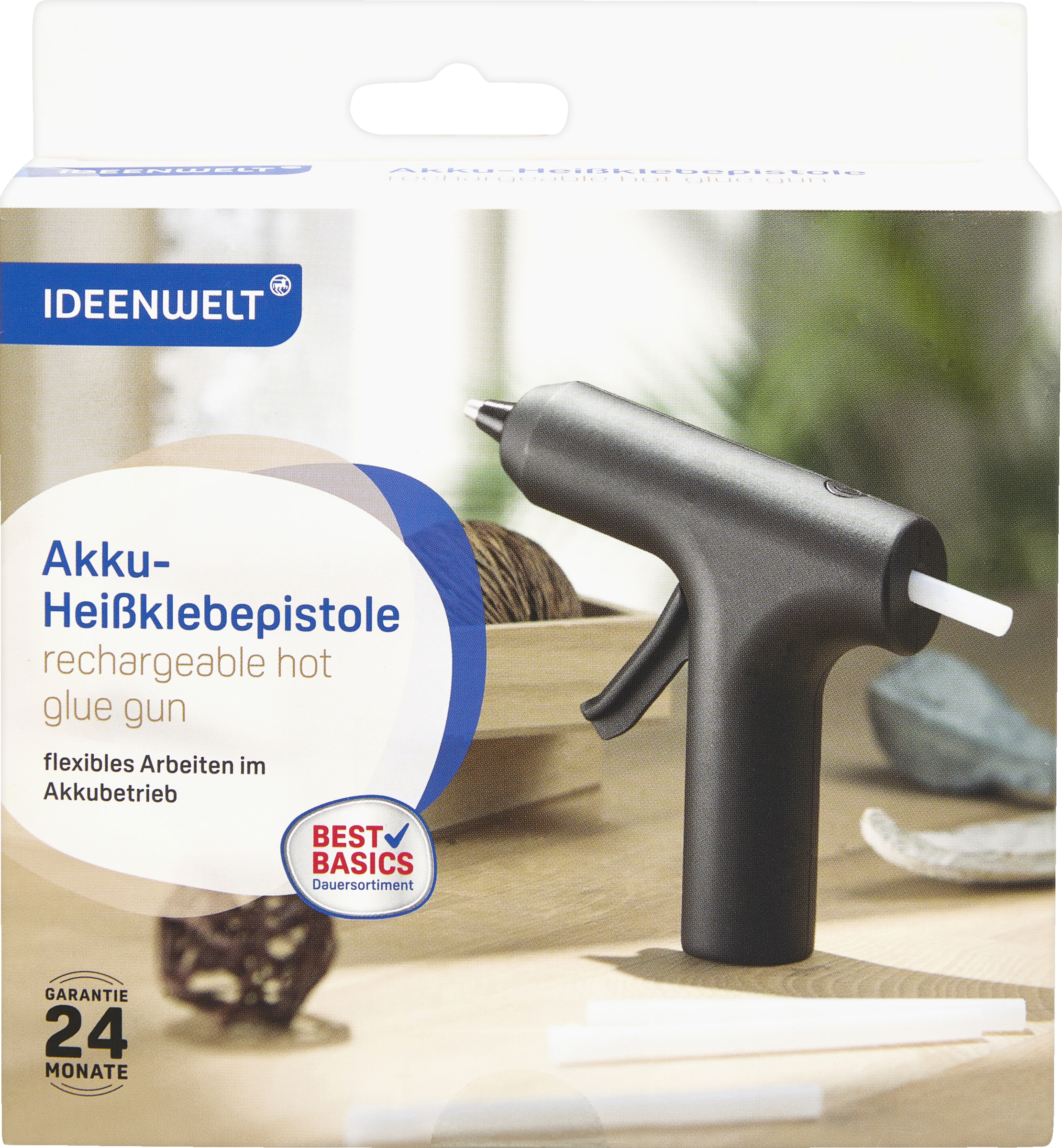 IDEENWELT Best Basics Akku-Heißklebepistole