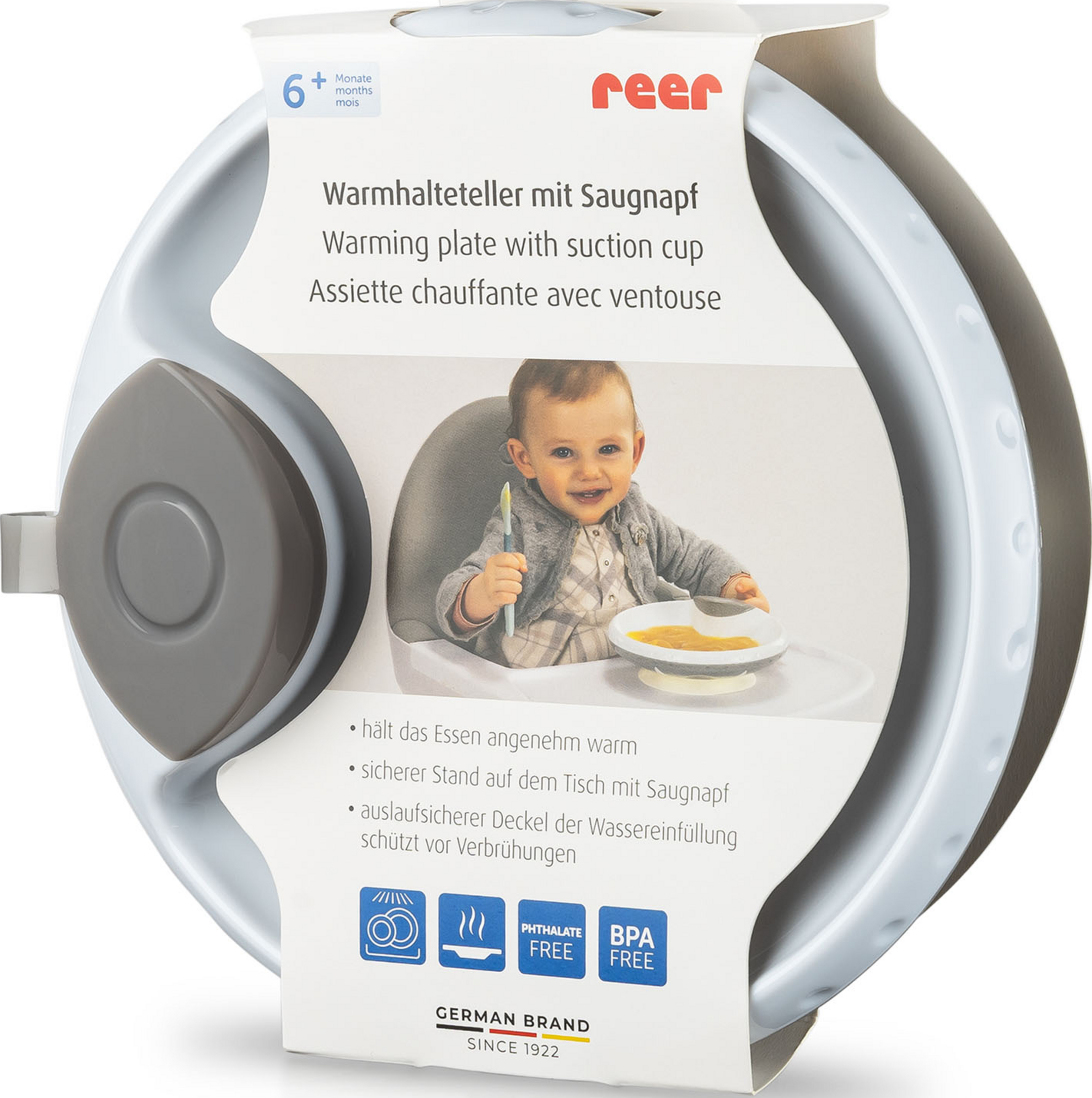reer Warmhalteteller mit Saugnapf