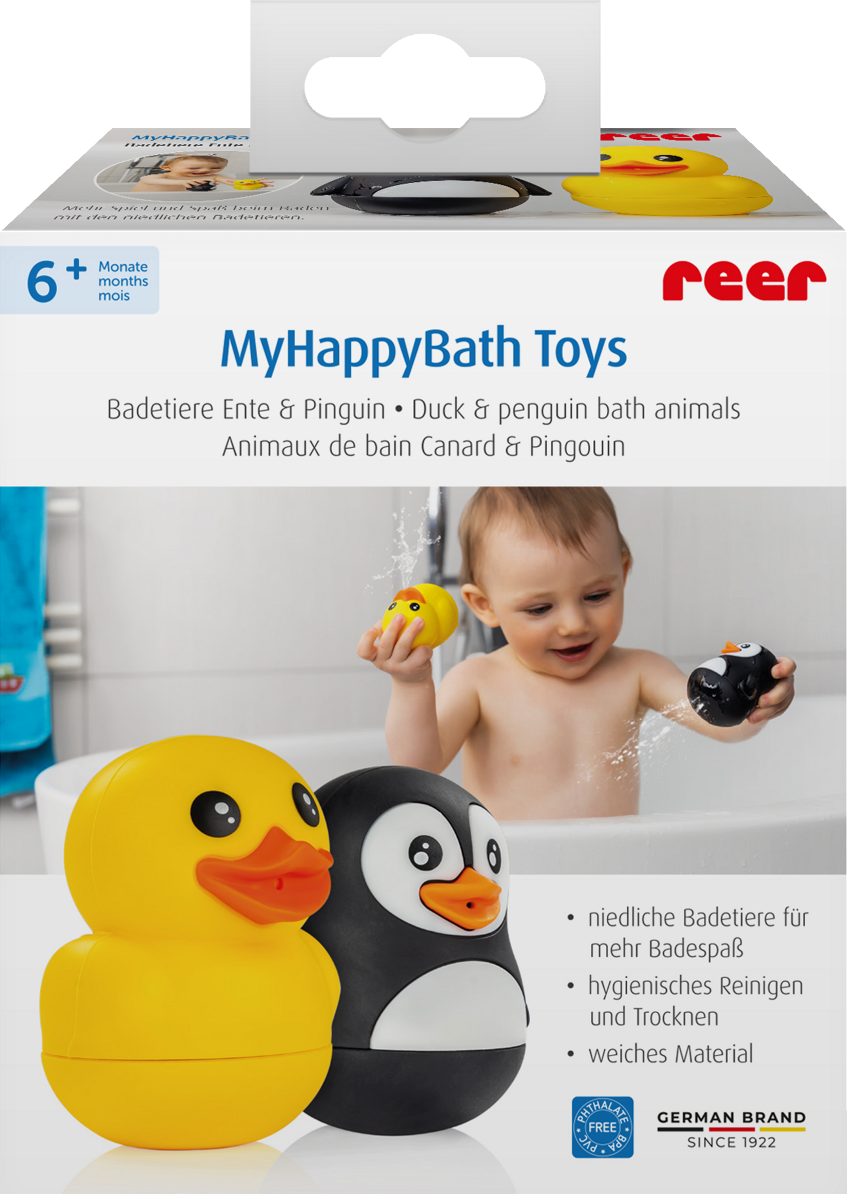 MyHappyBath Toys Badetiere Ente & Pinguin