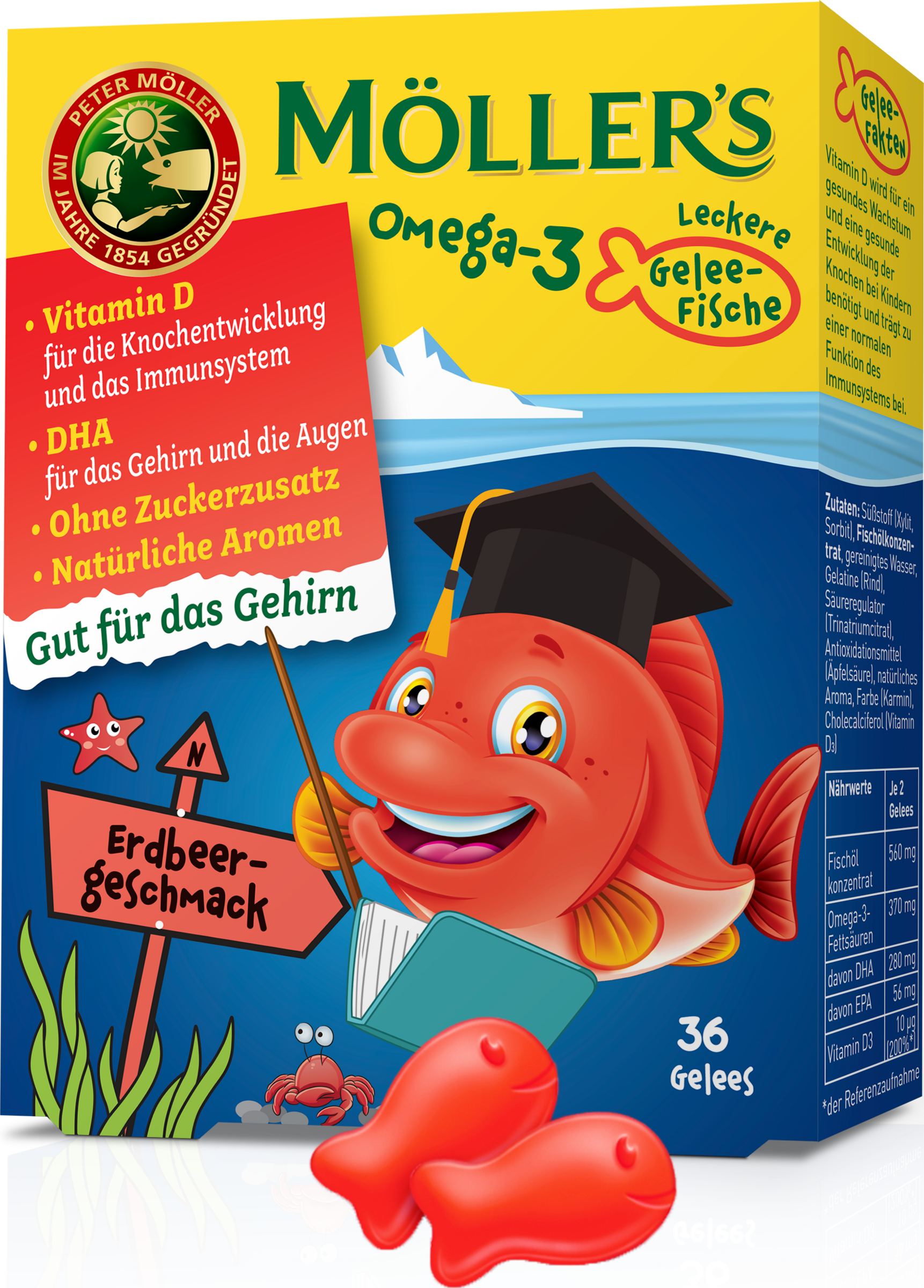 Möller's Omega-3 Gelee Erdbeere