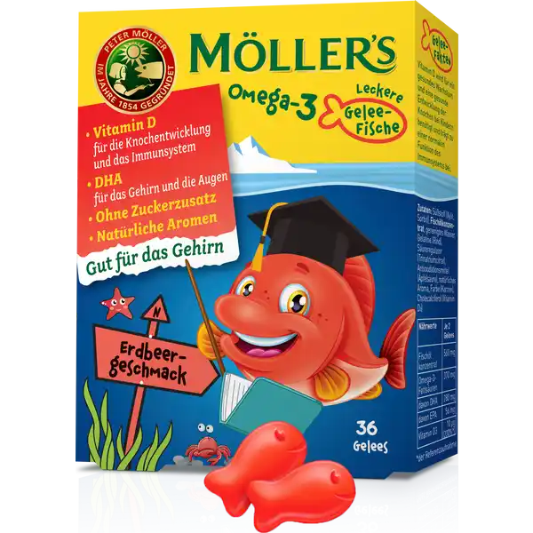 جلي أوميغا 3 بنكهة الفراولة