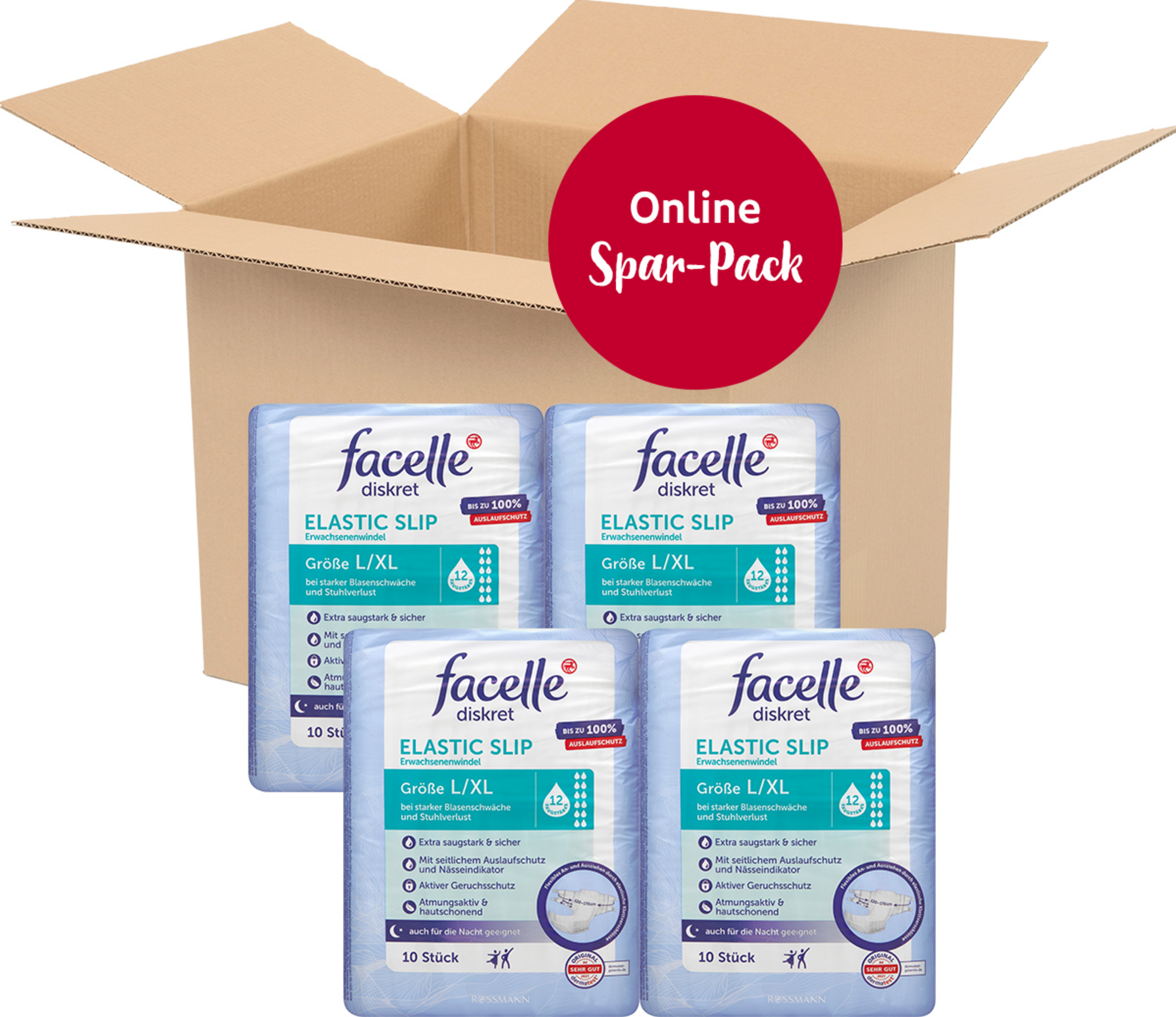 facelle diskret Vorteilspack Elastic Slip Gr. L/XL