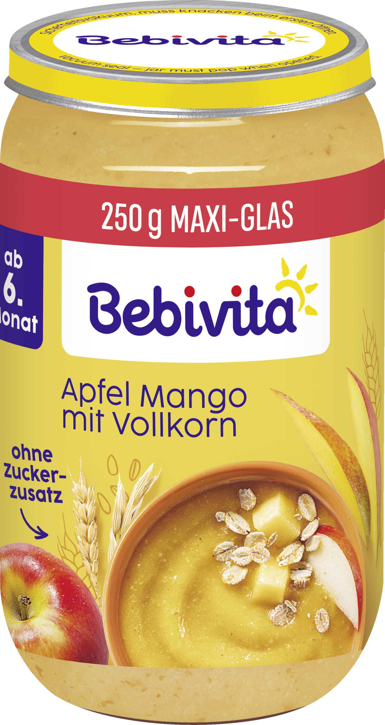 Bebivita Bio Frucht und Getreide Apfel Mango mit Vollkorn ab 6. Monat
