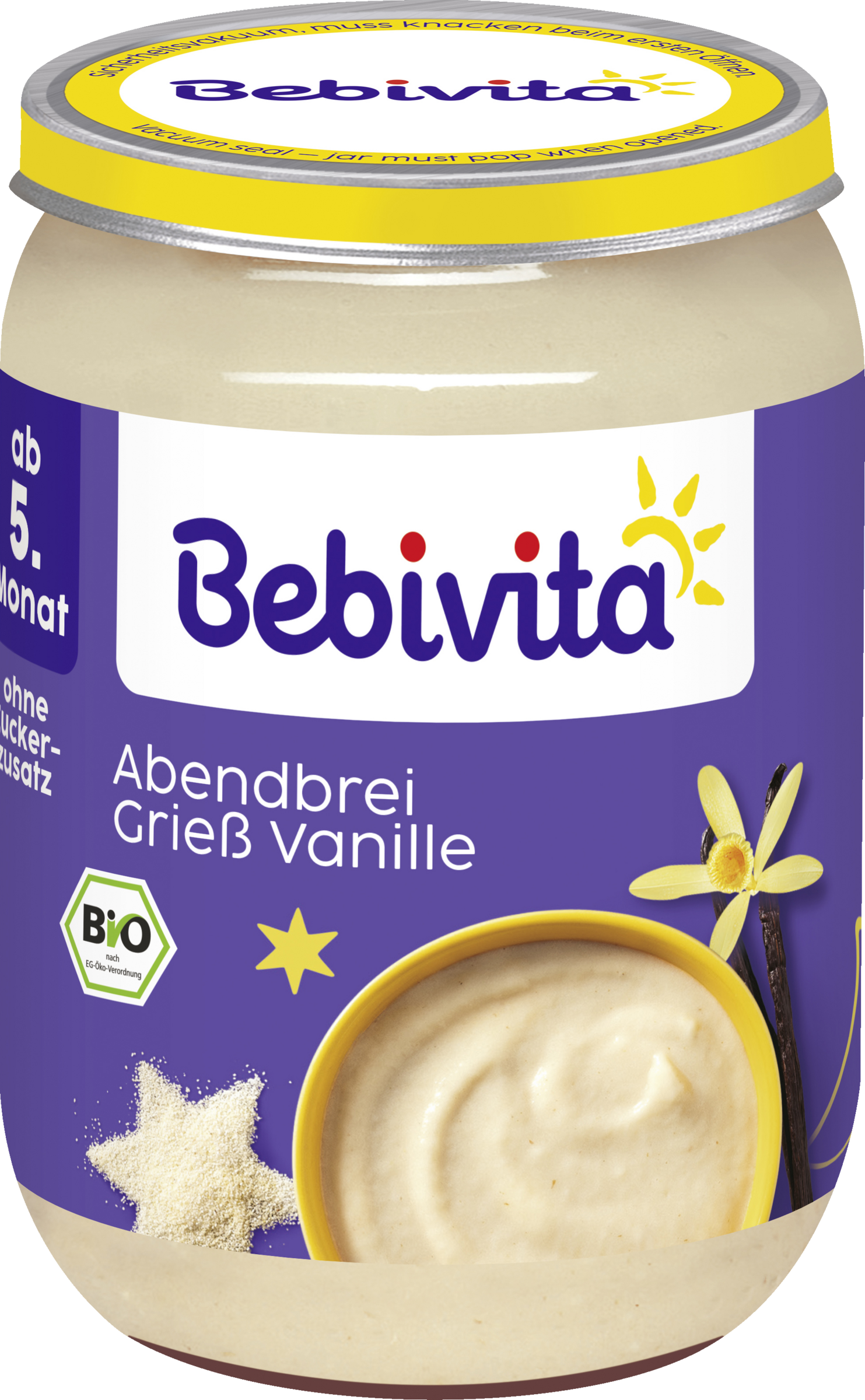 Bebivita Bio Abendbrei Grieß-Vanille ab 5. Monate