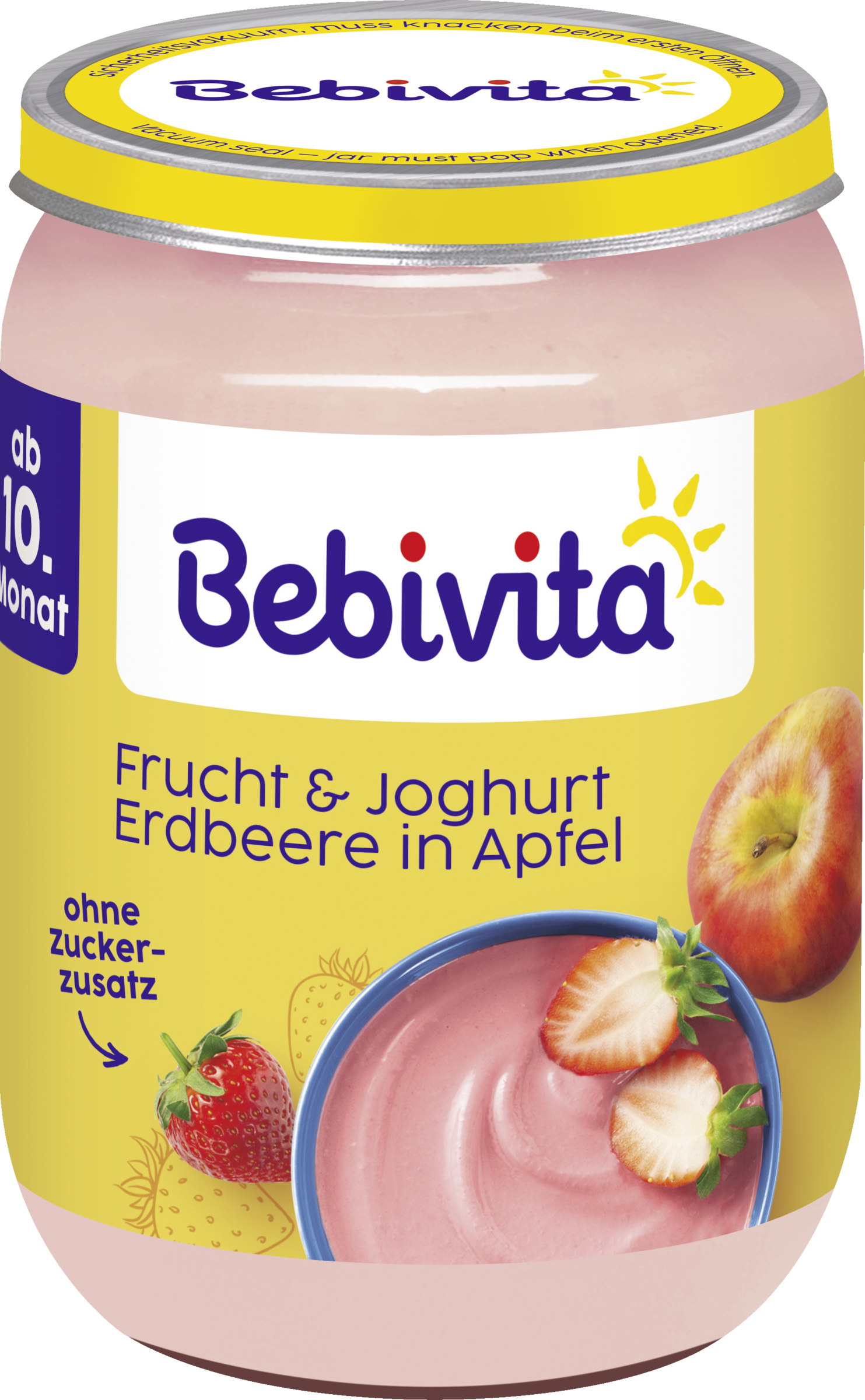 Bebivita Bio Frucht und Joghurt Erdbeere in Apfel