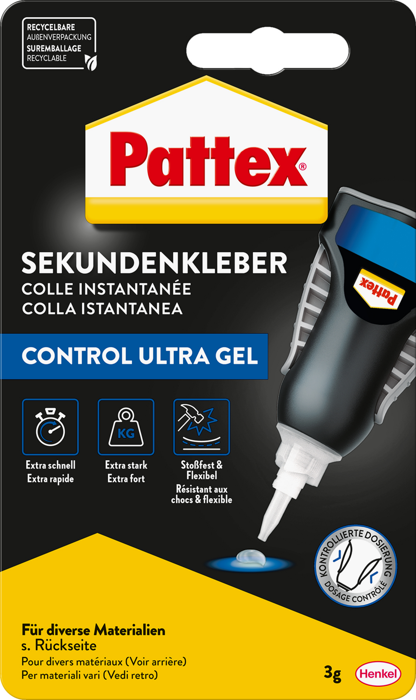 Pattex Sekundenkleber Ultra Gel Matic