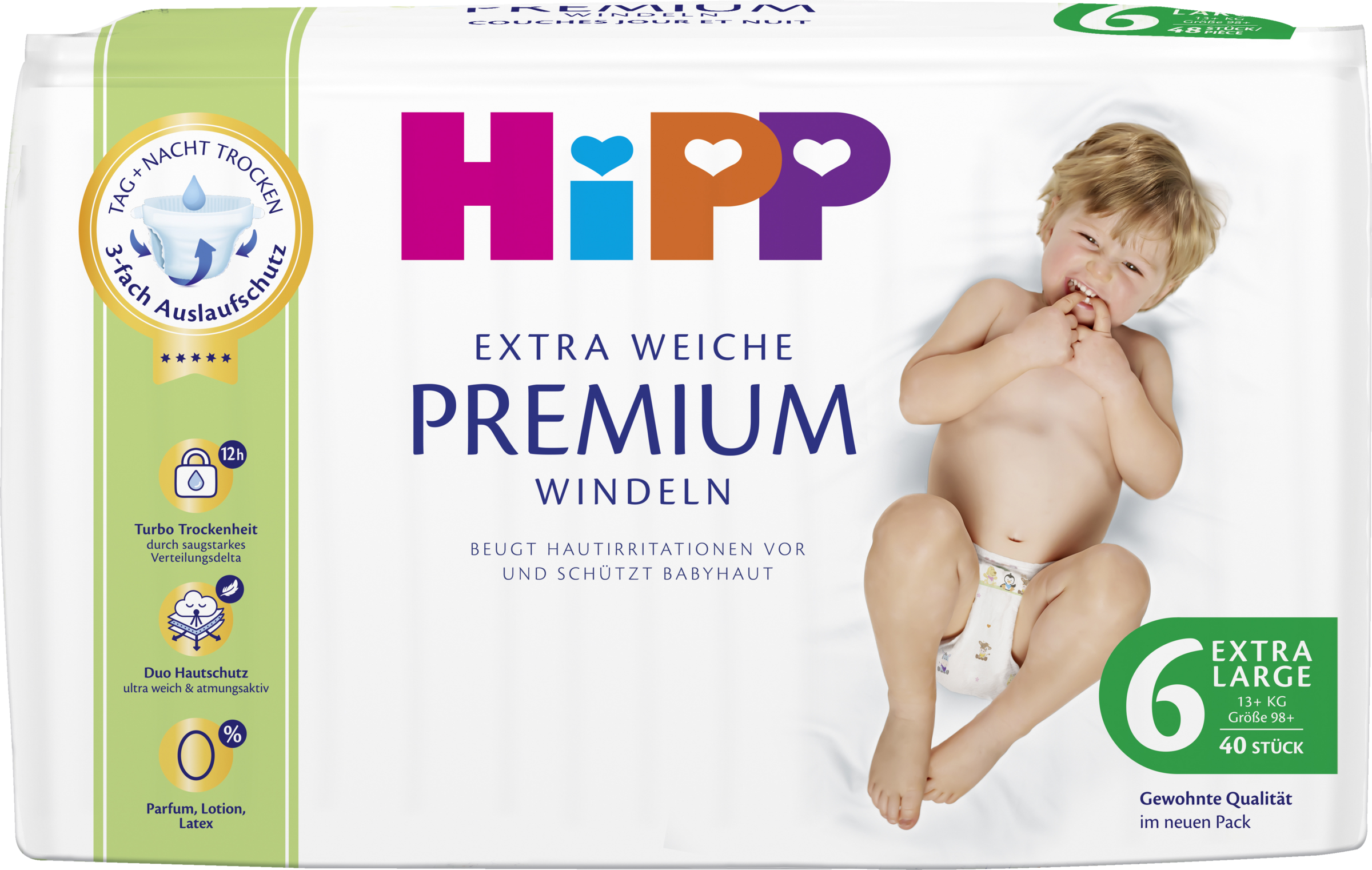 HiPP Windeln Extra Weiche Premium Extra Large Größe 6