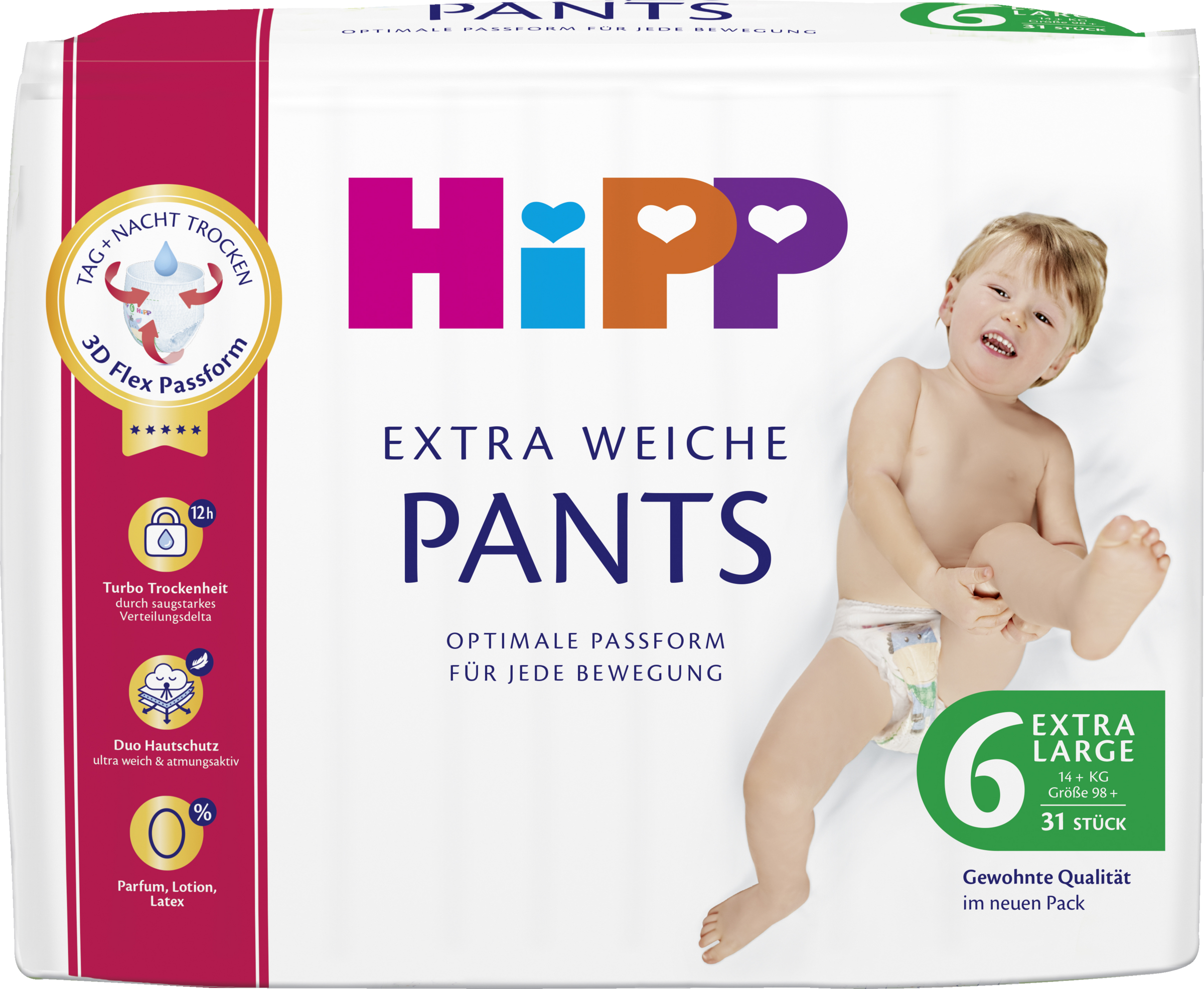 Windeln Extra Weiche Pants Extra Large Größe 6 (14+ kg)