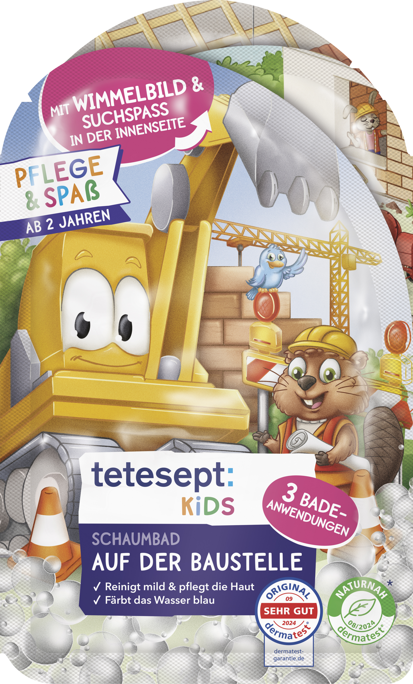 tetesept Kinder Badespaß Kids Schaumbad Baustelle