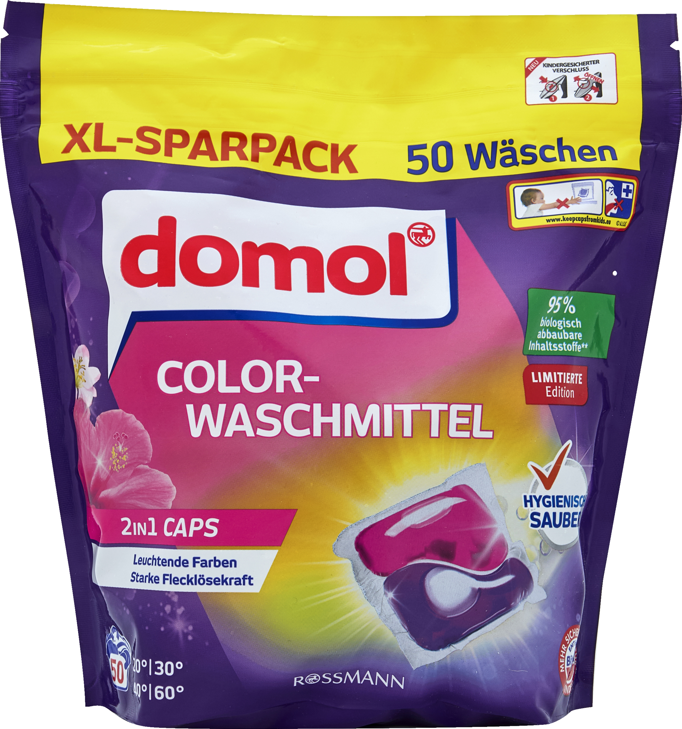 domol 2in1 Colorwaschmittel Caps XL Sparpack 50WL