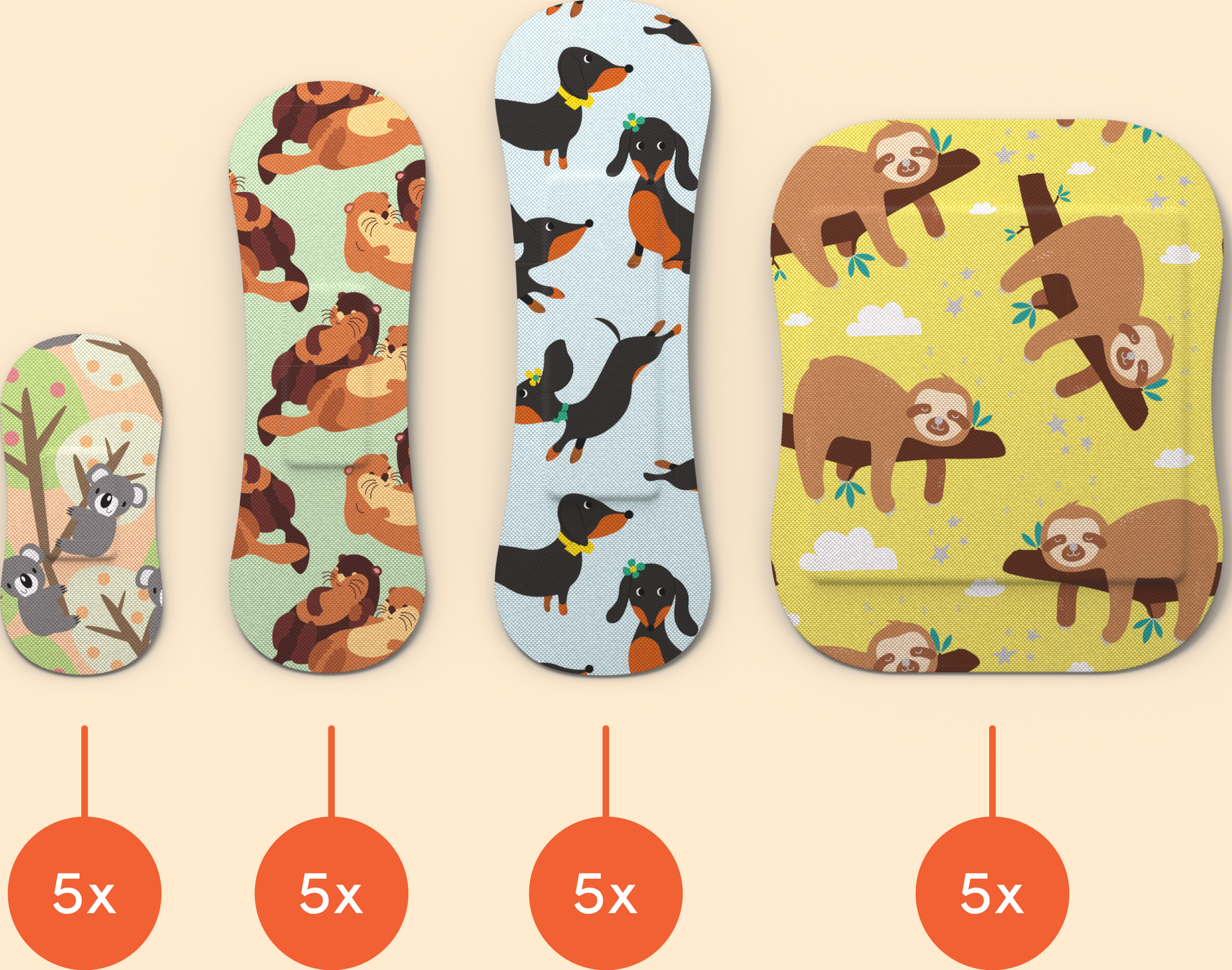 ضمادات للأطفال الحساسة - حيوانات 3