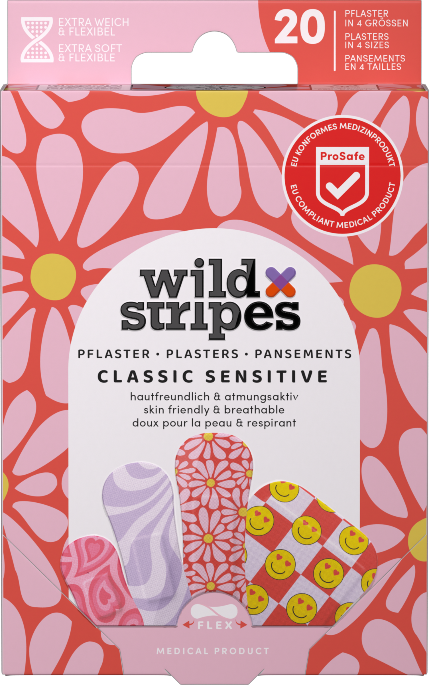 Wild Stripes Pflaster Classic Sensitive Pastel Fun