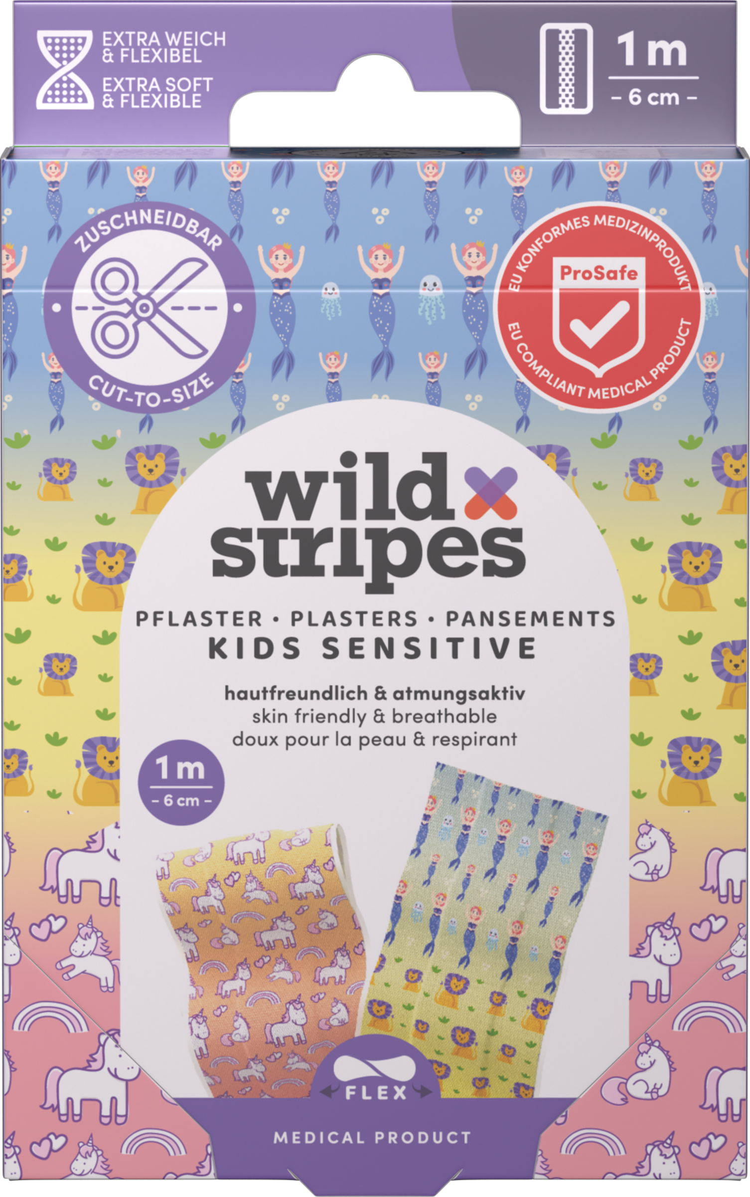 Wild Stripes Pflaster Kids Sensitive 1-Meter-Rolle
