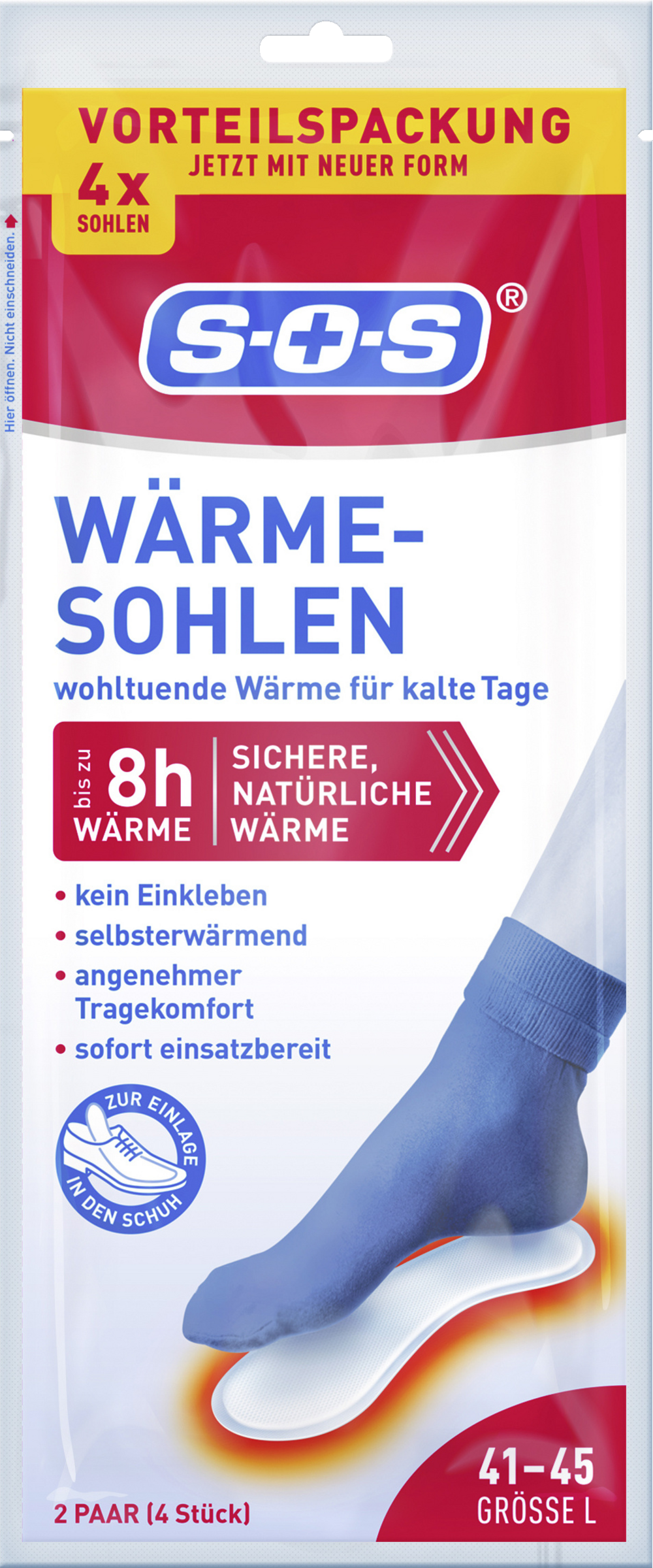 Wärme-Sohlen Gr. L 41-45