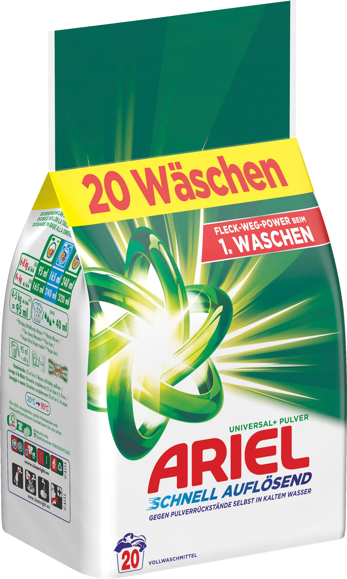 Ariel Vollwaschmittel Pulver 20 WL online kaufen rossmann.de