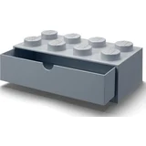 Schreibtischelement mit Schubladen 8 Noppen, Grau