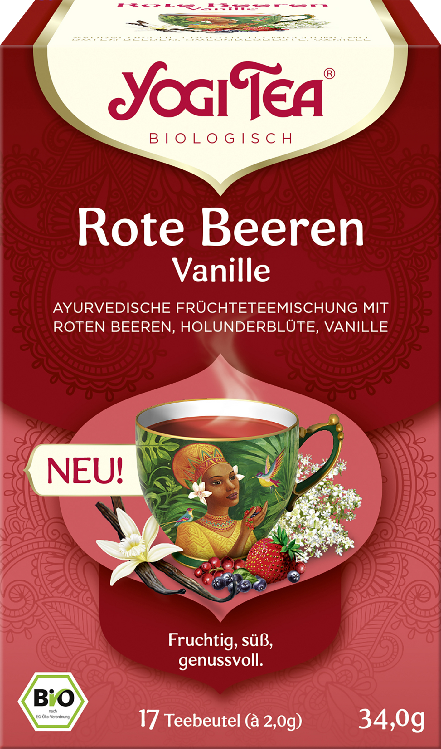 Yogi Tea Bio Rote Beeren Vanille Tee