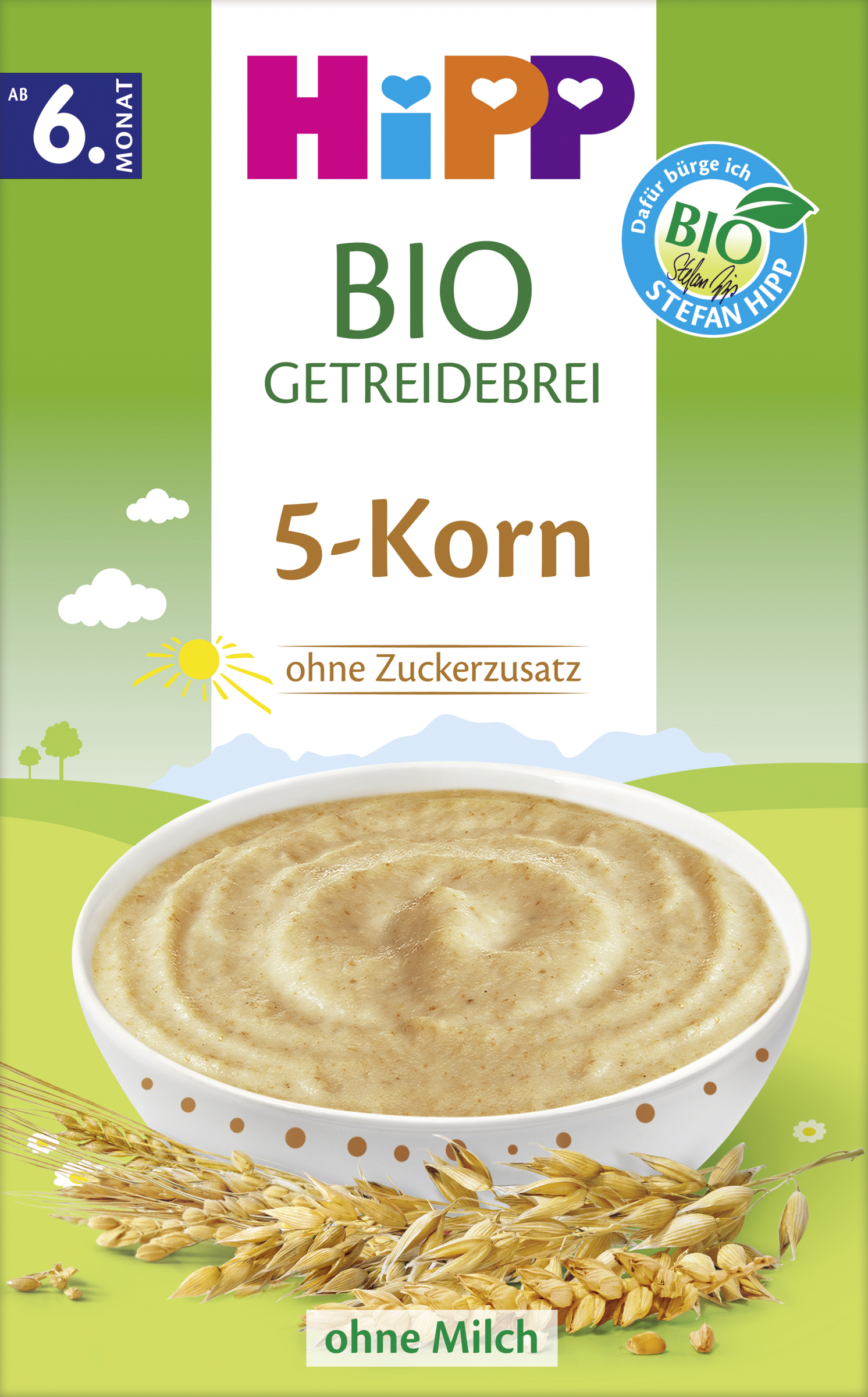 HiPP Bio Getreidebrei 5-Korn, ab 6. Monat
