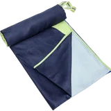 Mikrofaser-Handtuch 100 x 200 cm dunkelblau/lime