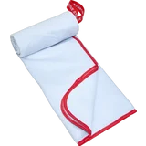 Mikrofaser-Handtuch 60 x 120 cm hellblau/rot