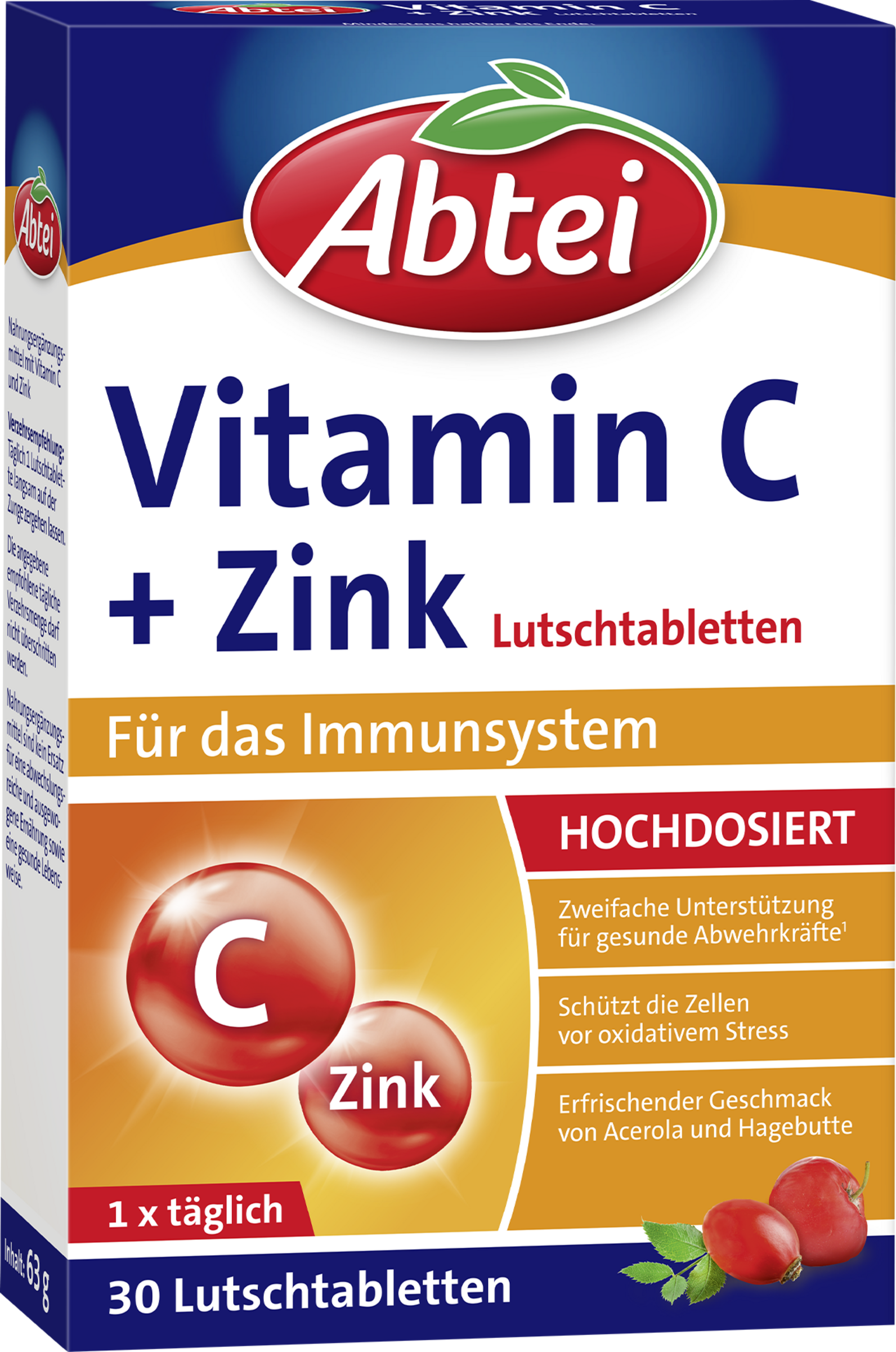 أقراص فيتامين سي + زنك للمص