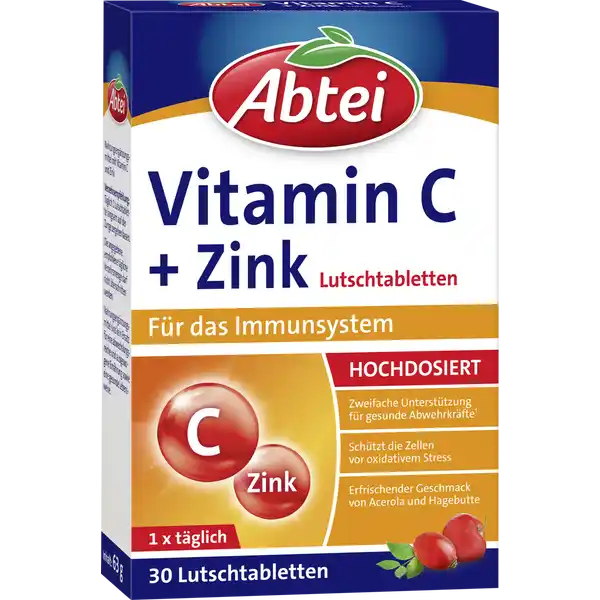 أقراص فيتامين سي + زنك للمص