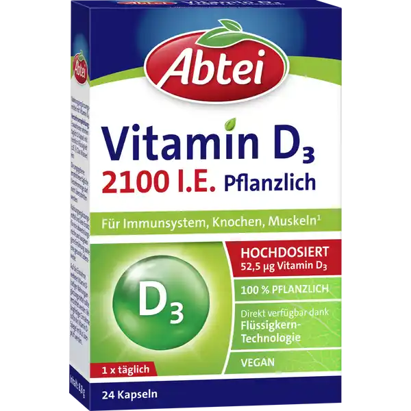 كبسولات فيتامين د3 2100 وحدة دولية نباتية