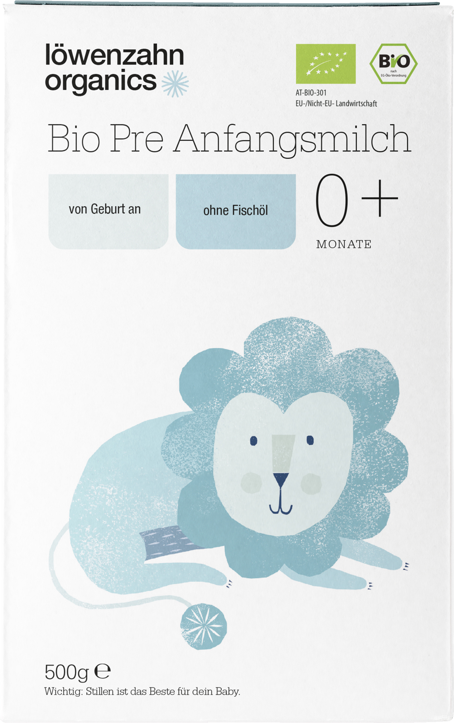 Löwenzahn Organics Bio Pre Anfangsmilch von Geburt an