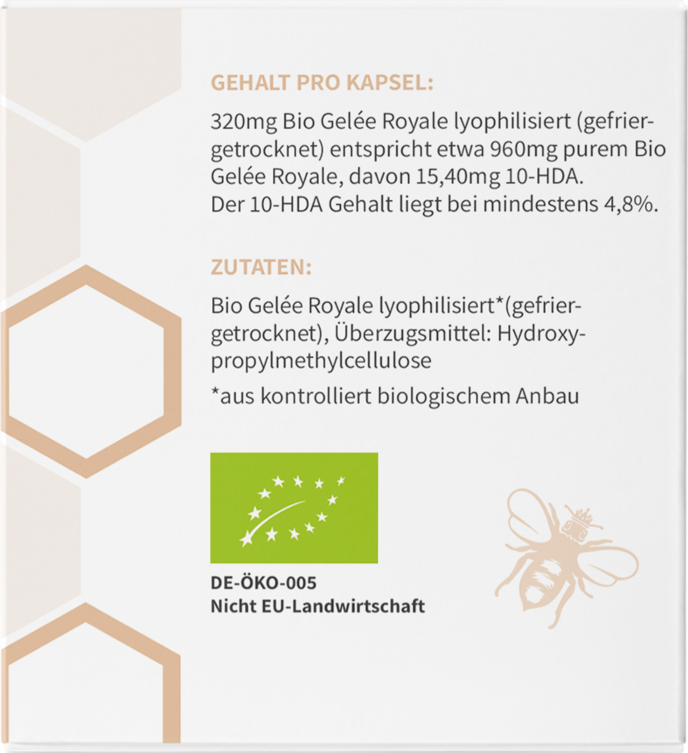 كبسولات غذاء ملكات النحل العضوي 3