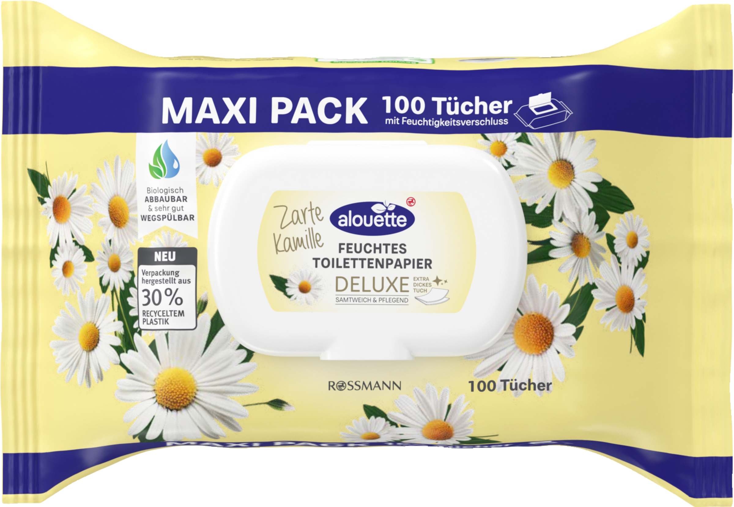 alouette feuchtes Toilettenpapier Deluxe Kamille Maxi Pack