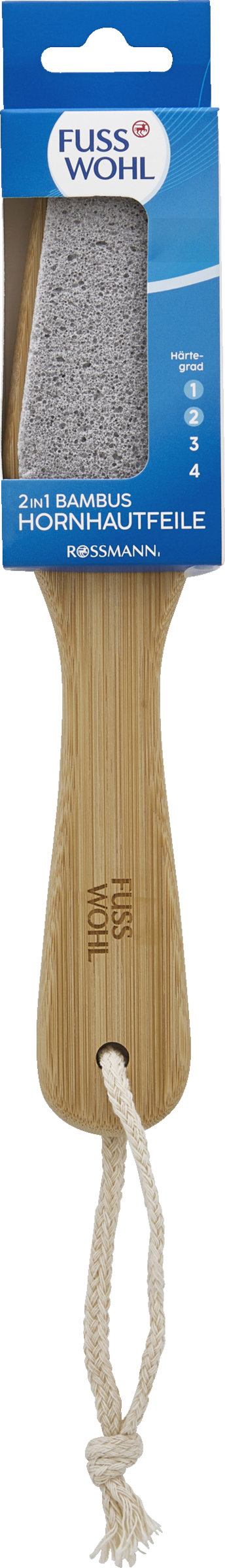 FUSSWOHL 2in1 Bambus Hornhautfeile
