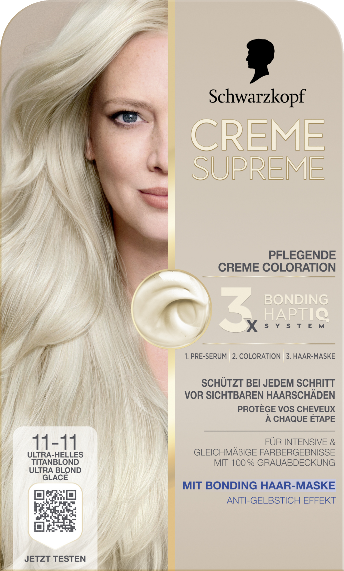 Pflegende Coloration 11-11 Ultra-Helles Titanblond