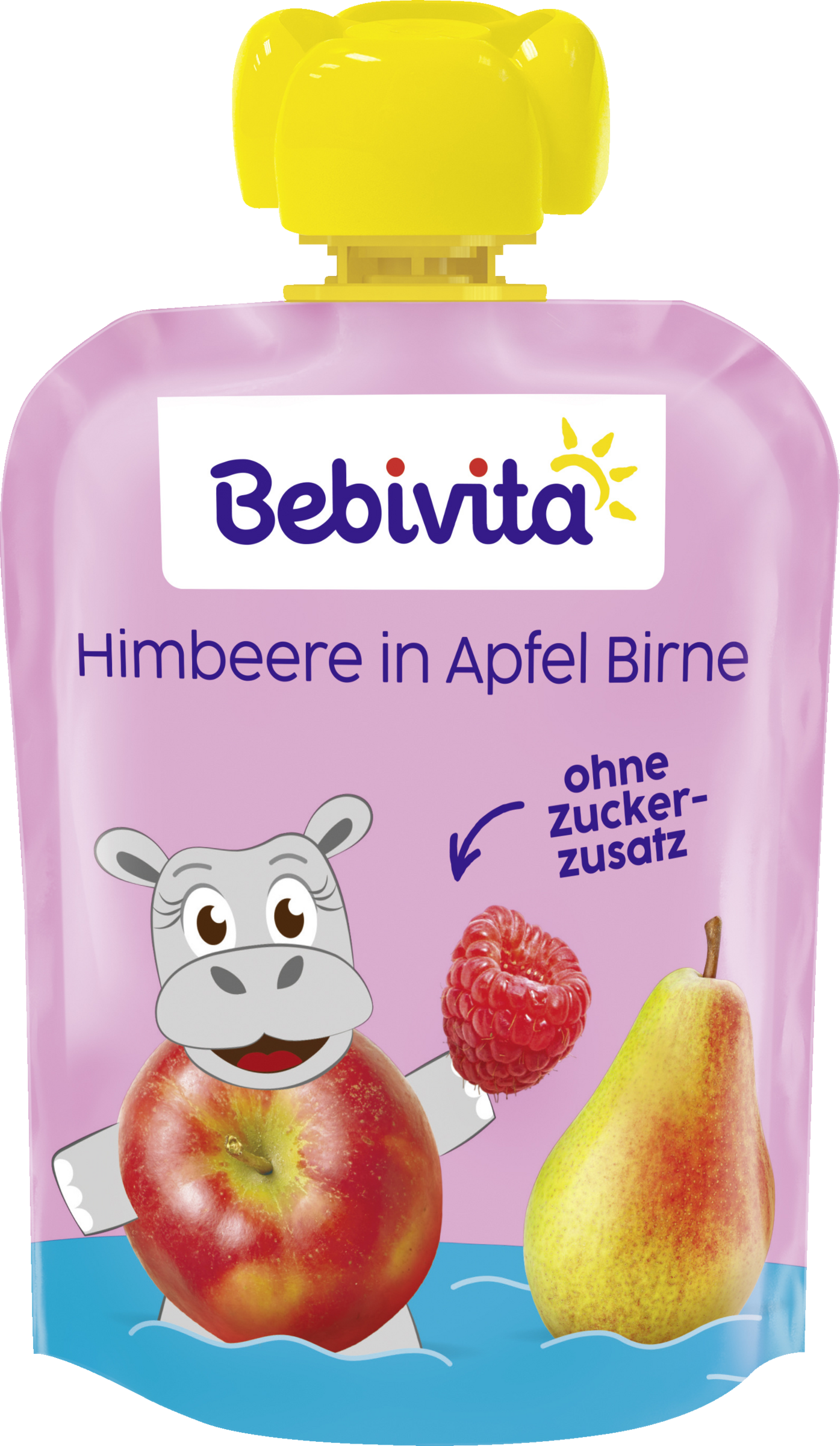 Quetschbeutel Frucht Himbeere in Apfel Birne