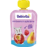 Quetschbeutel Frucht Himbeere in Apfel Birne