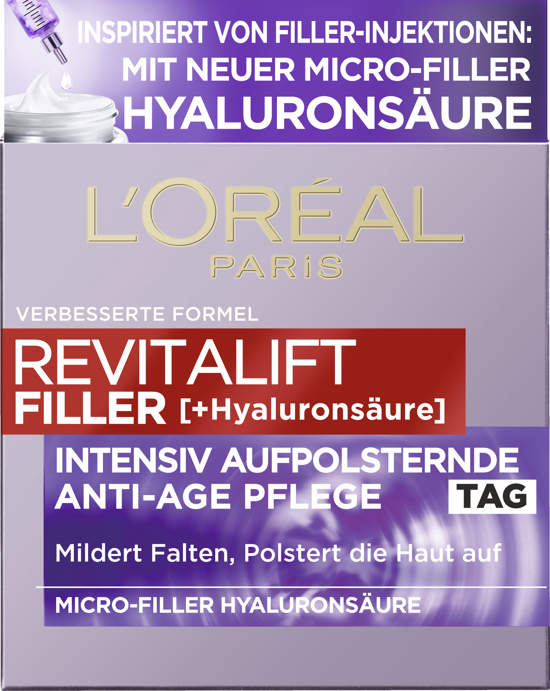 L’Oréal Paris Revitalift Filler [+Hyaluronsäure] Intensiv Aufpolsternde Anti-Age Pflege Tag