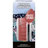 Super Stay Vinyl Ink Peachy & Color Sensational Shaping Lipliner Dusty RoseSet