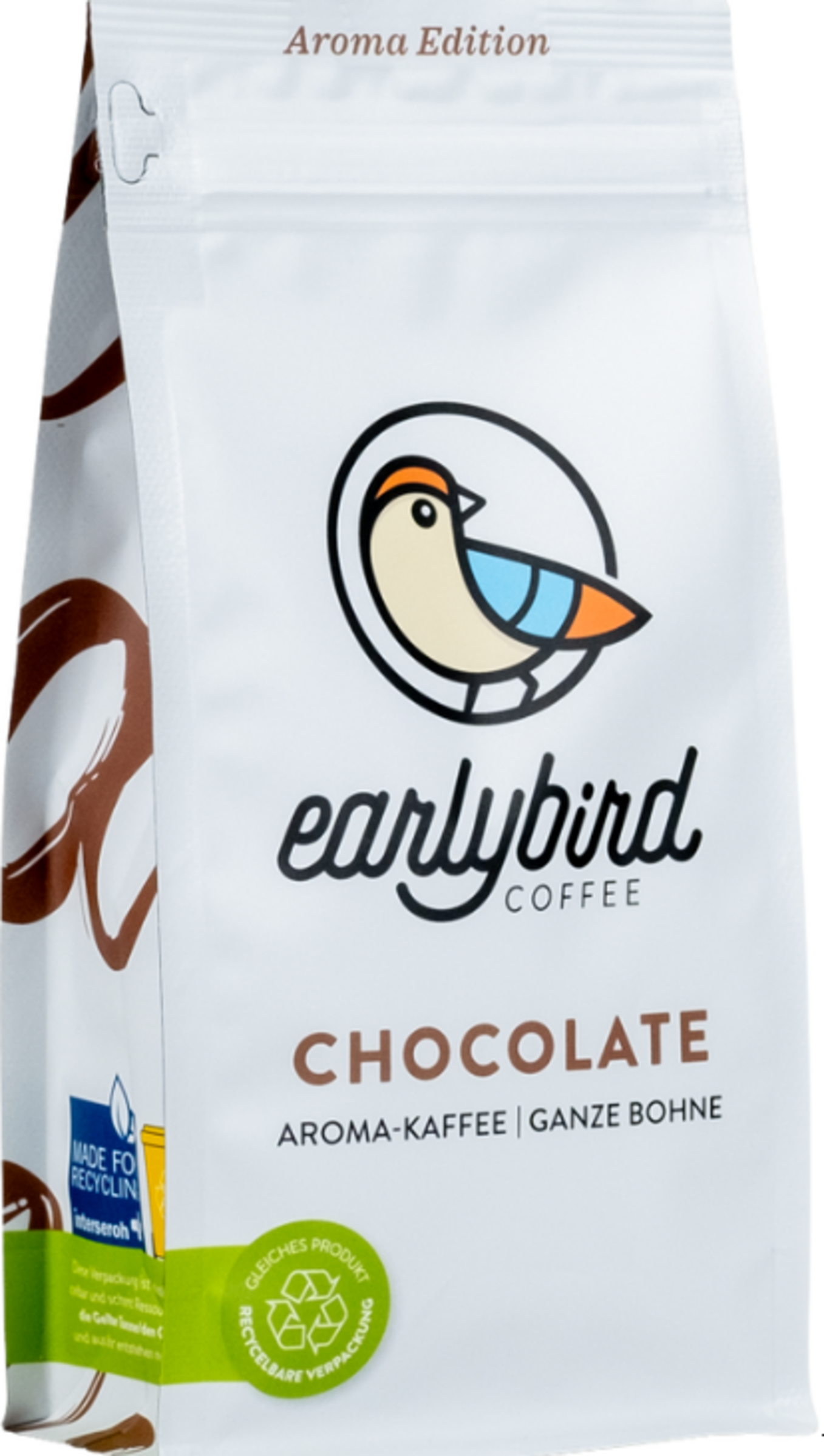 earlybird coffee Kaffee mit Schokoladennote, ganze Bohne