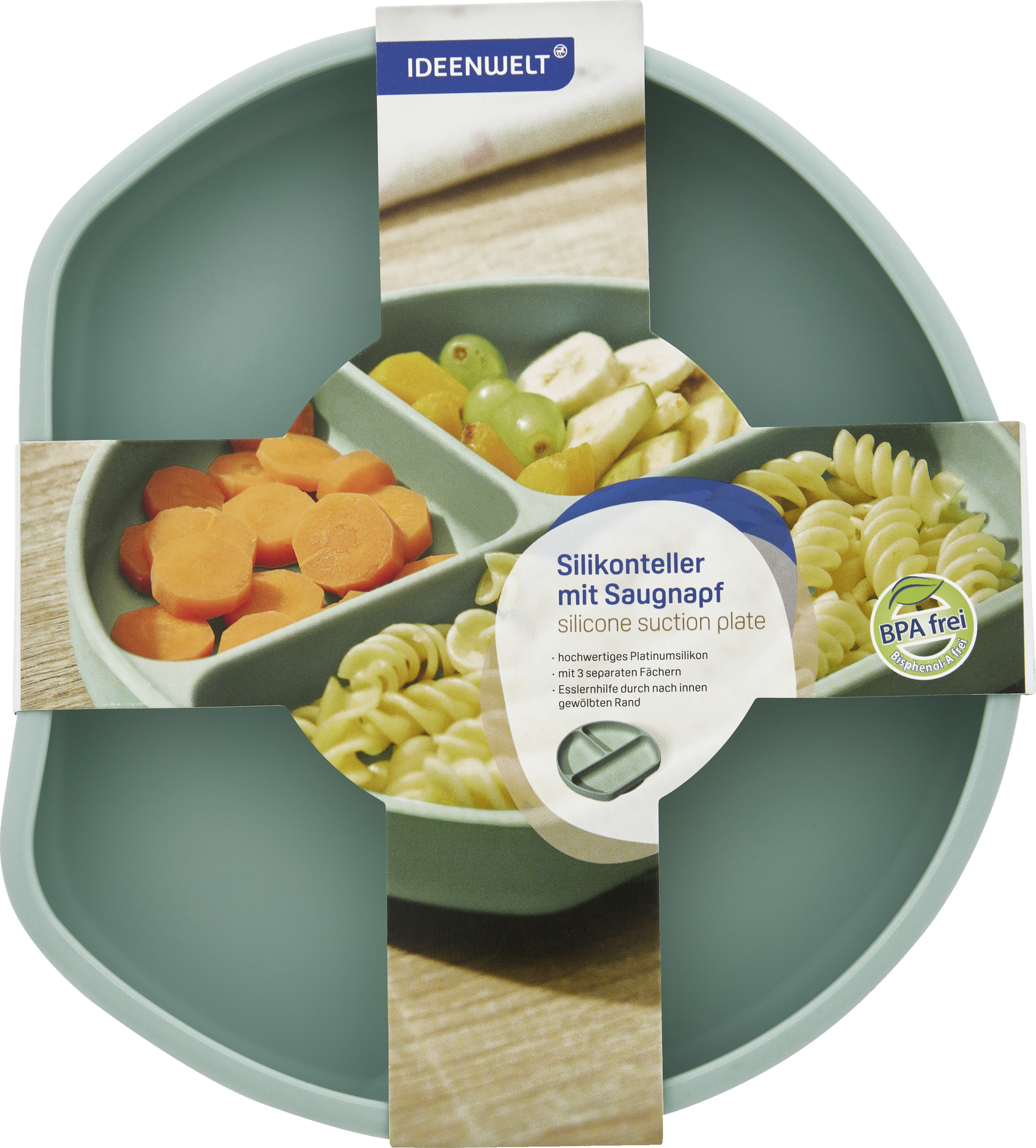 IDEENWELT Silikonteller, grün