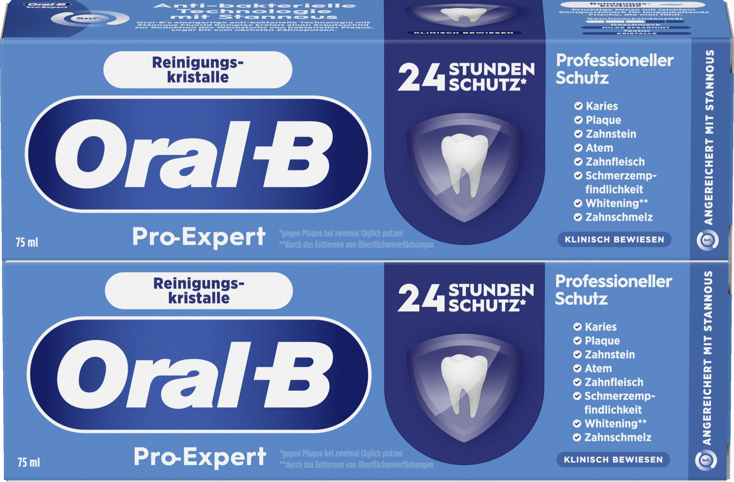 عبوة مزدوجة من معجون الأسنان Pro-Expert مع بلورات تنظيف