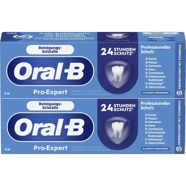 عبوة مزدوجة من معجون الأسنان Pro-Expert مع بلورات تنظيف