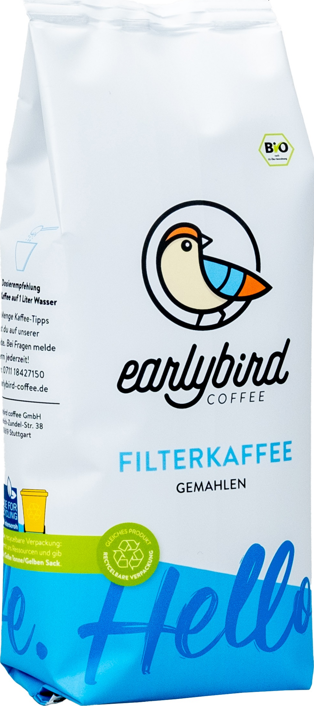 earlybird coffee Bio Filterkaffee gemahlen