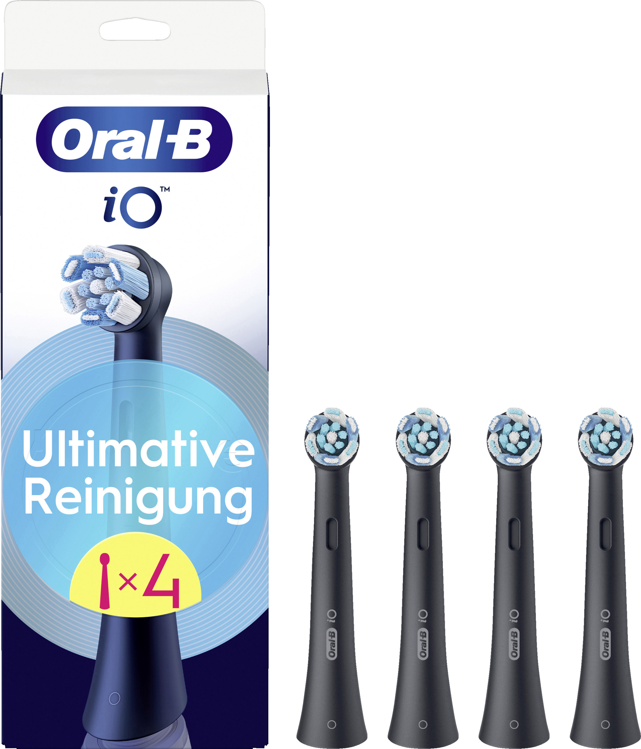 4er Set Aufsteckbürsten iO Ultimative Reinigung schwarz