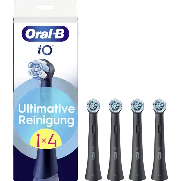 مجموعة من 4 رؤوس فرشاة iO Ultimate Clean سوداء