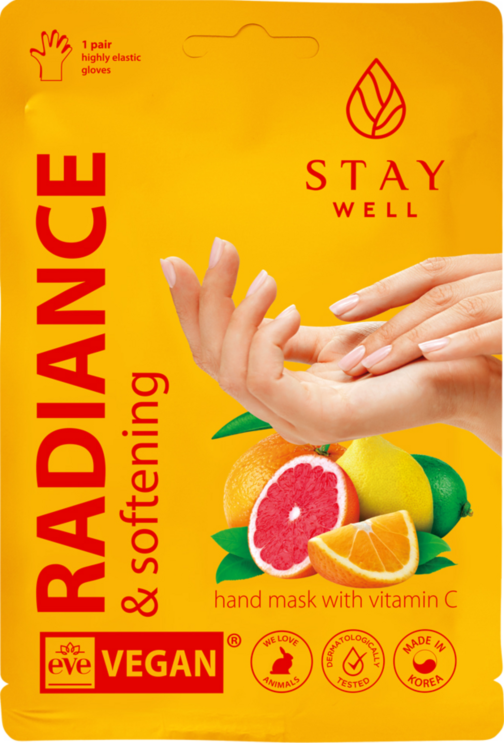 STAY WELL Radiance  Softening Hand Mask - C VITAMIN COMPLEX