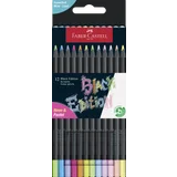 12er Set Buntstifte Black neon+pastell
