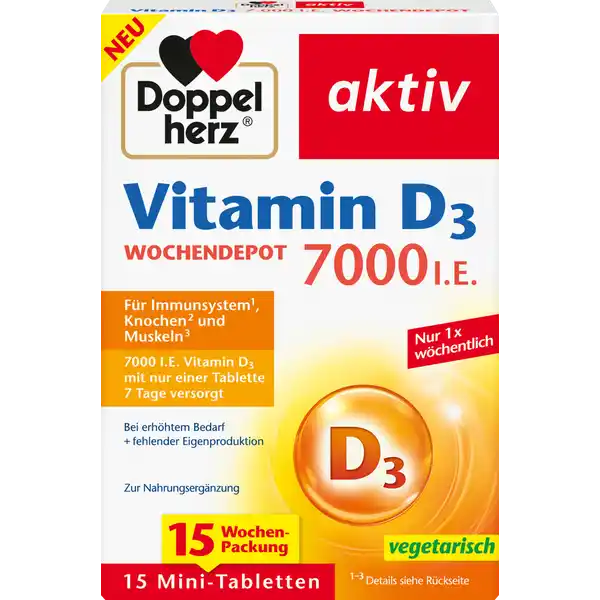 أقراص صغيرة فيتامين د3 7000 وحدة دولية