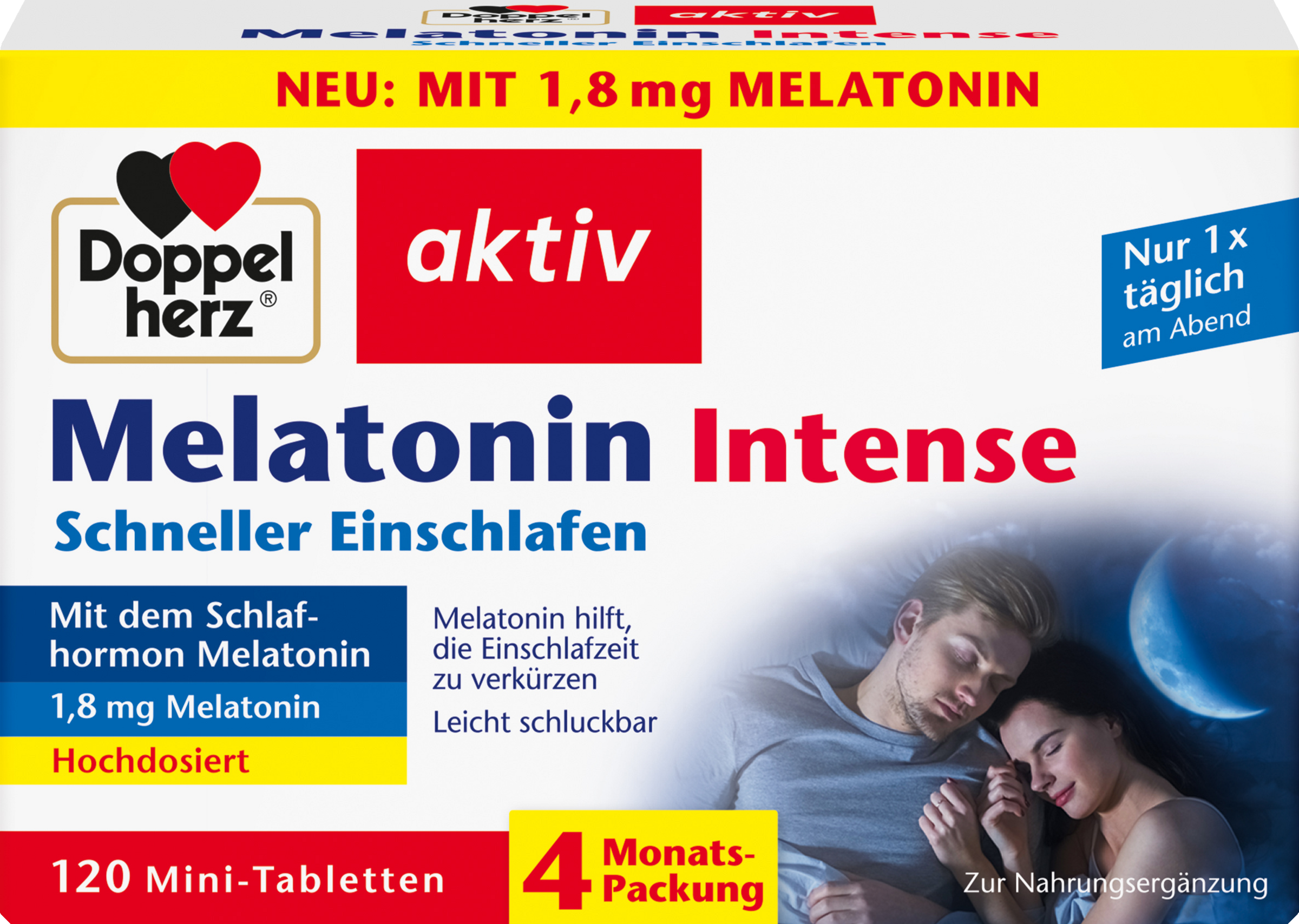 أقراص صغيرة Melatonin Intense للنوم السريع