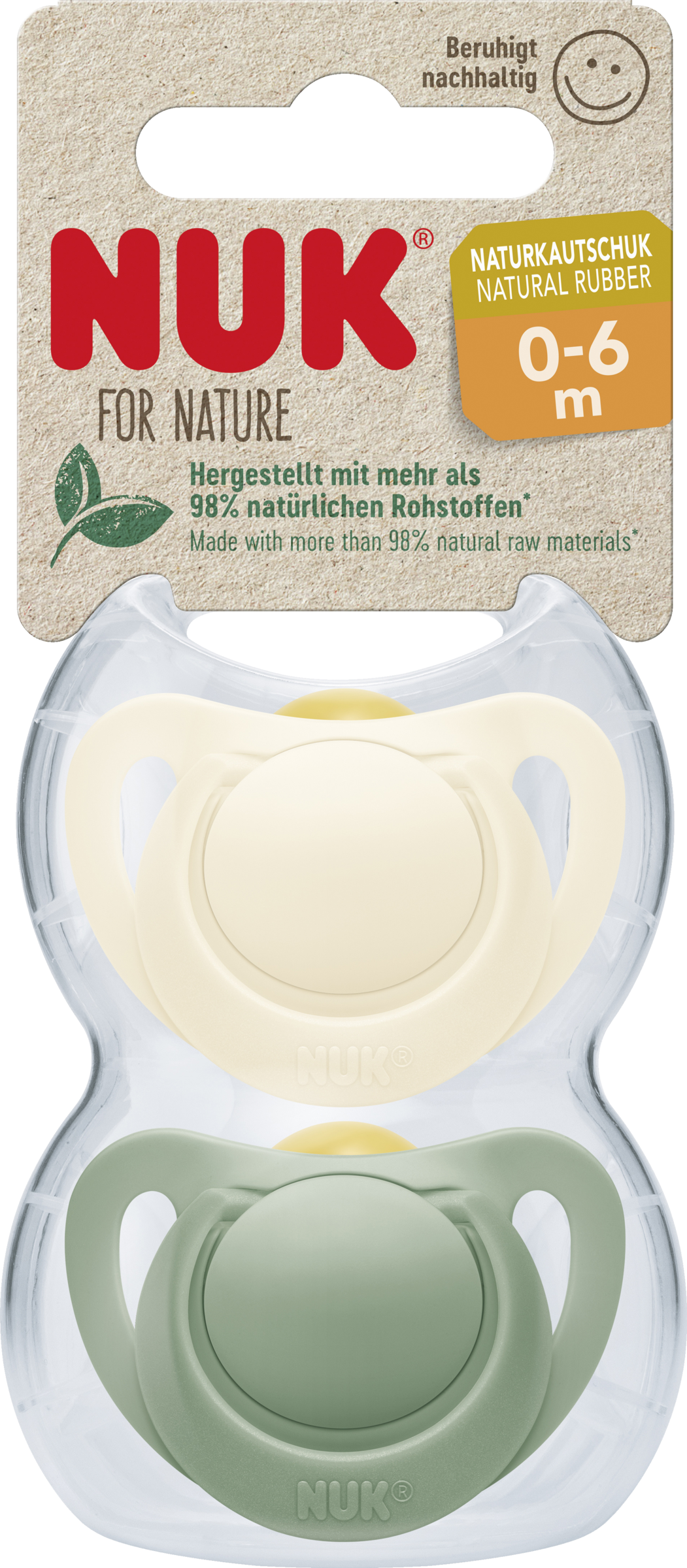 NUK Latex - Schnuller FOR NATURE 0-6 Monate