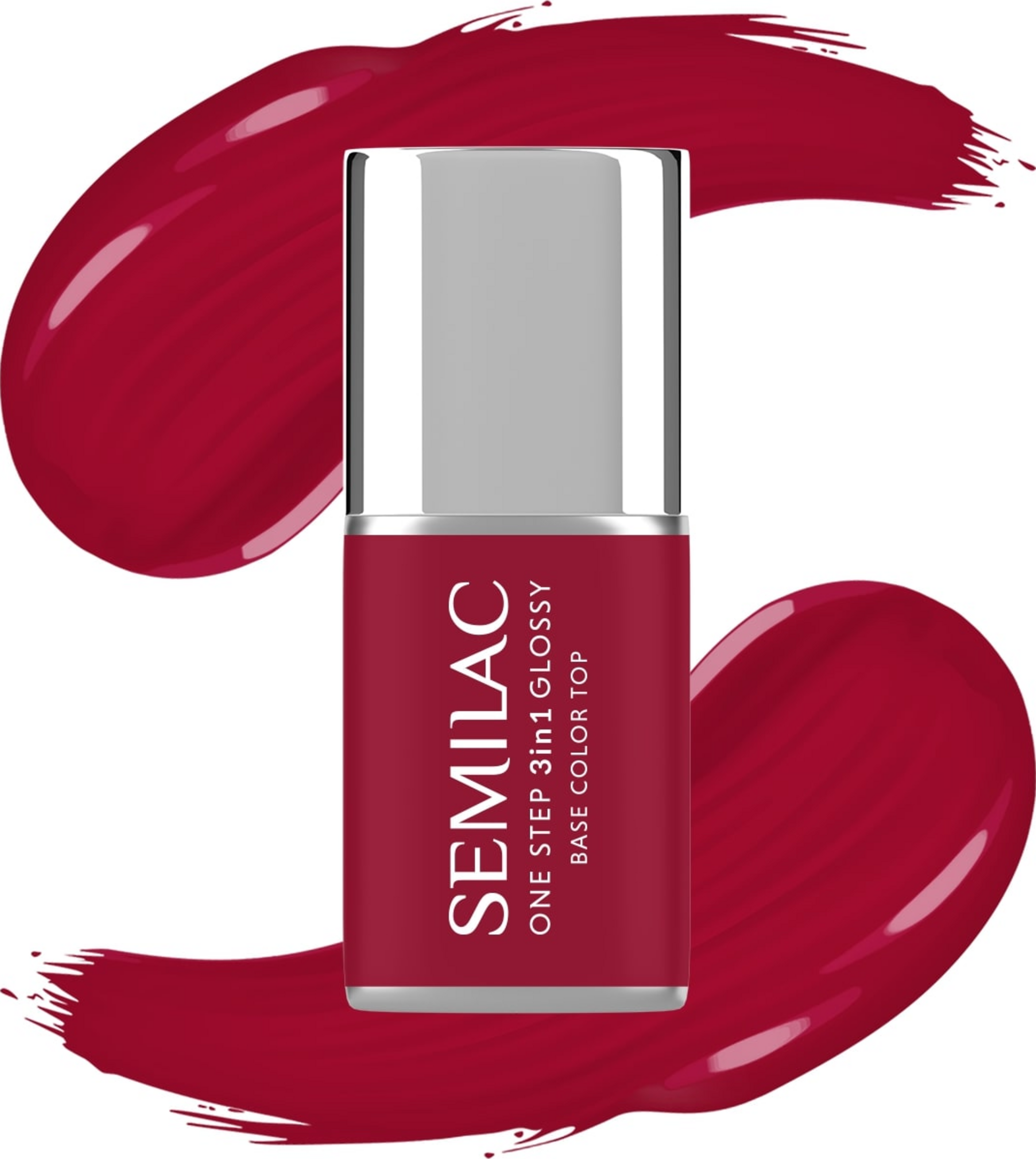 3in1 UV-Nagellack Glossy Dark Red